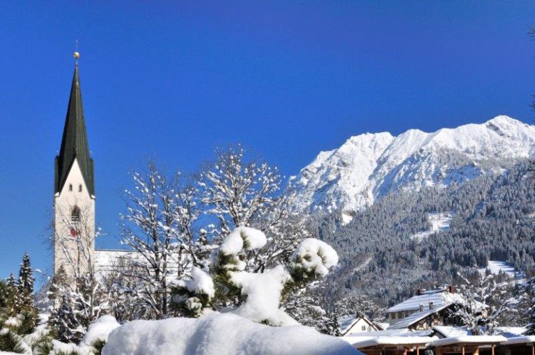 Sfeerfoto’s uit het populaire wintersportgebied Oberstdorf