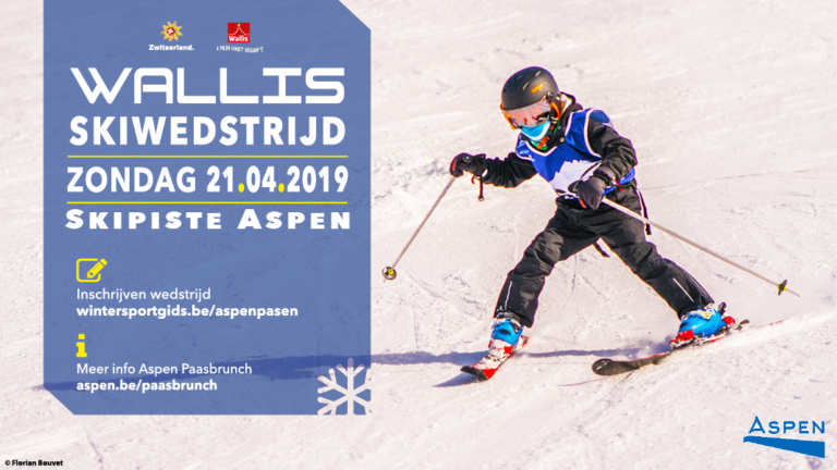 DOEN 21 april: Wallis skiwedstrijd voor kinderen in Aspen Snowpark, iedereen welkom!